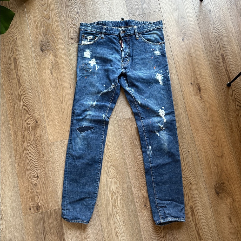 Dsquared Men's Distressed Blue Jeans
